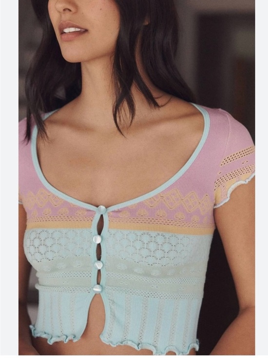 Anthropologie Tops - LyreBird Textured Seamless Crop Top NWT Anthropologie Small